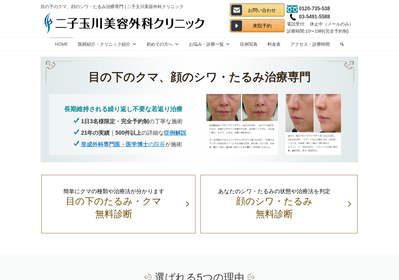 二子玉川美容外科クリニック 公式サイトTOPページ