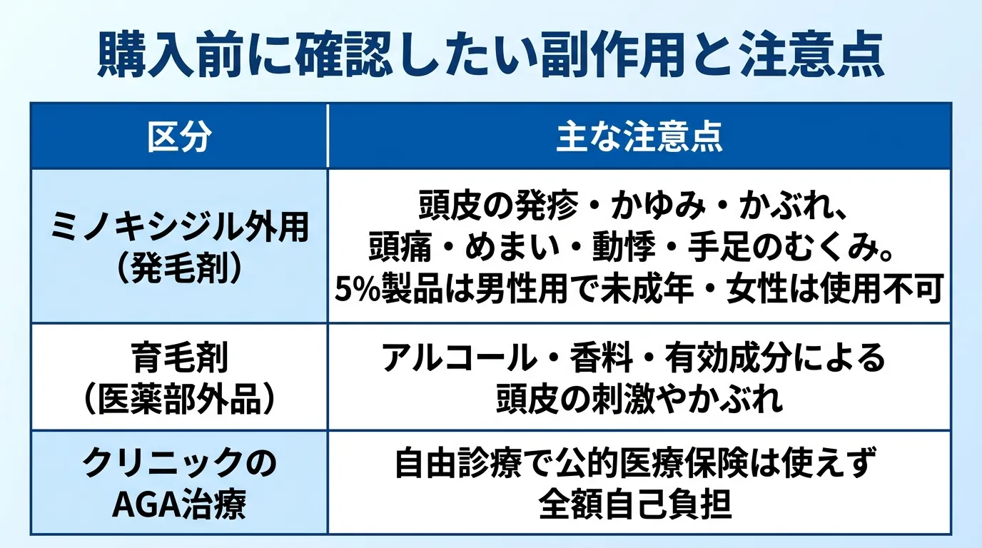 購入前に確認したい副作用と注意点
