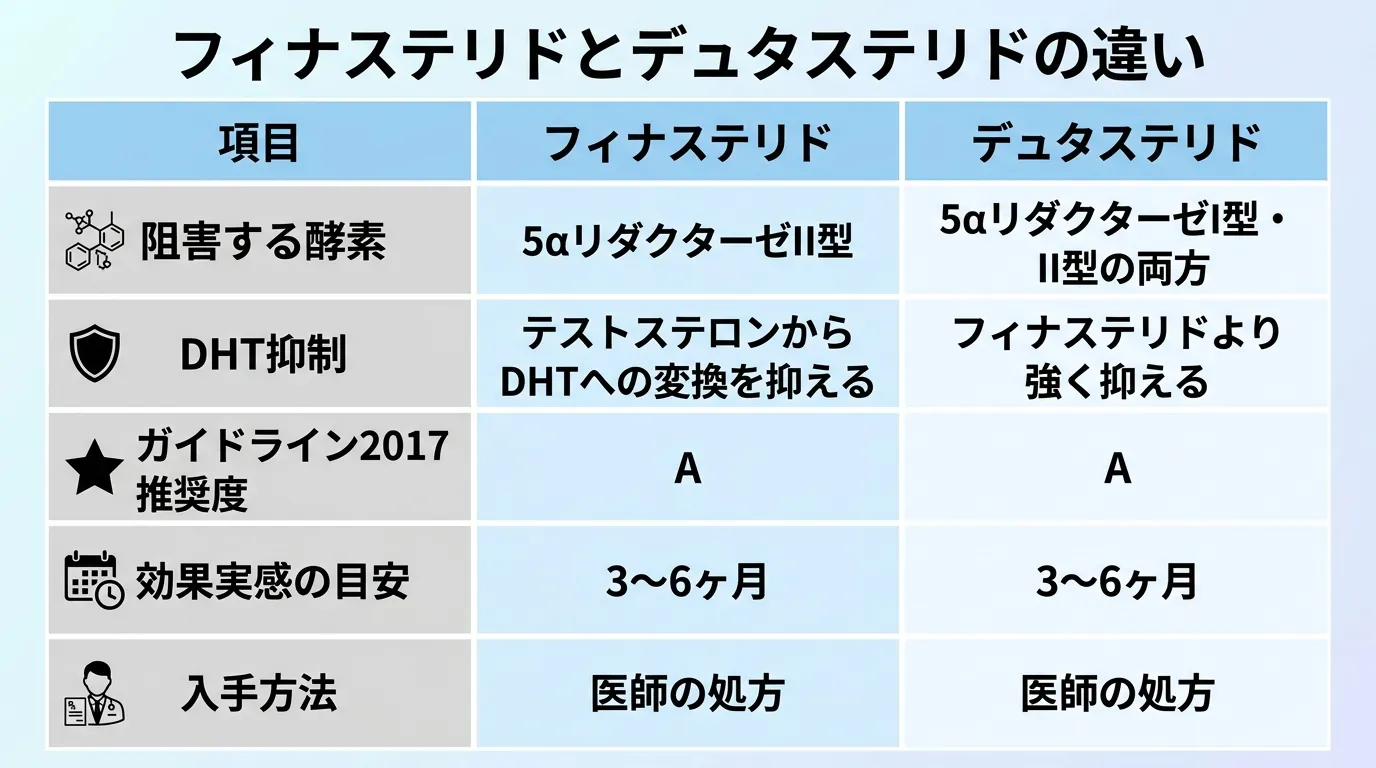 フィナステリドとデュタステリドの違い