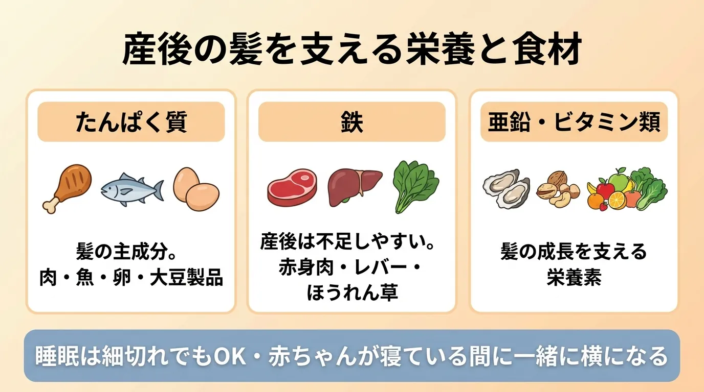 産後の髪を支える栄養と食材