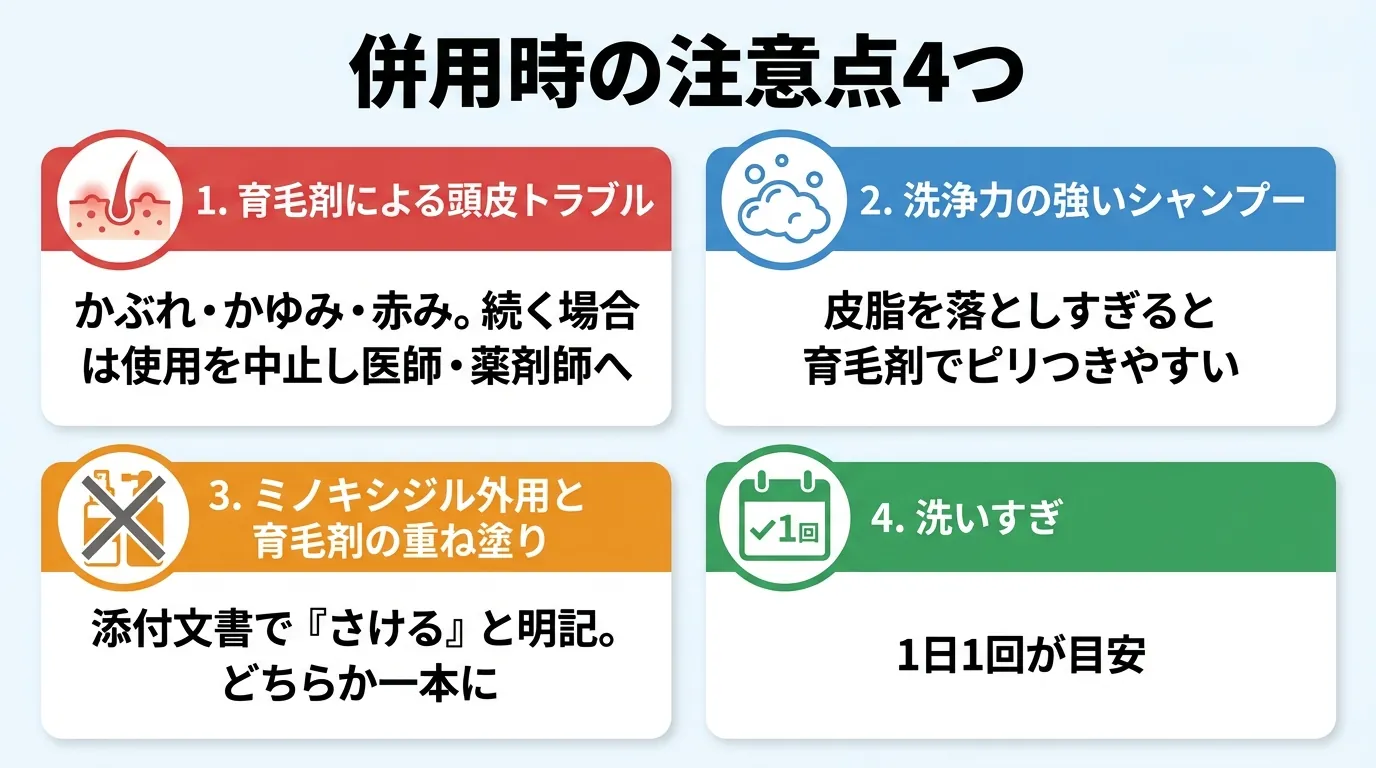 併用時の注意点4つ