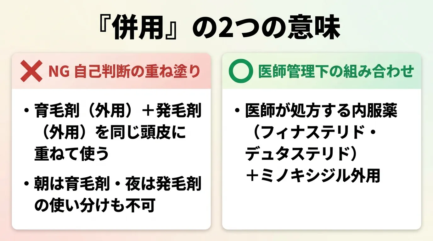 「併用」の2つの意味