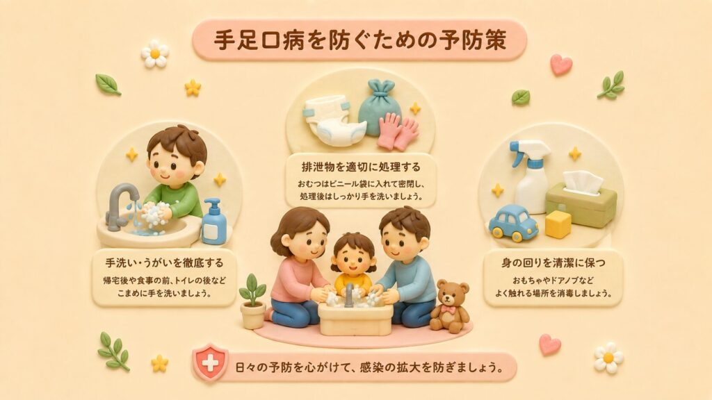 手足口病を防ぐための予防策