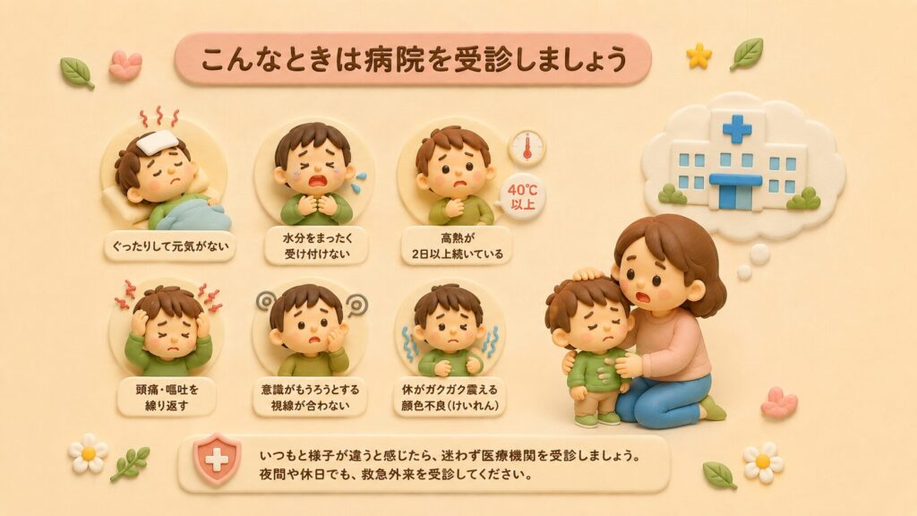 病院に言った方がいいタイミングの説明
