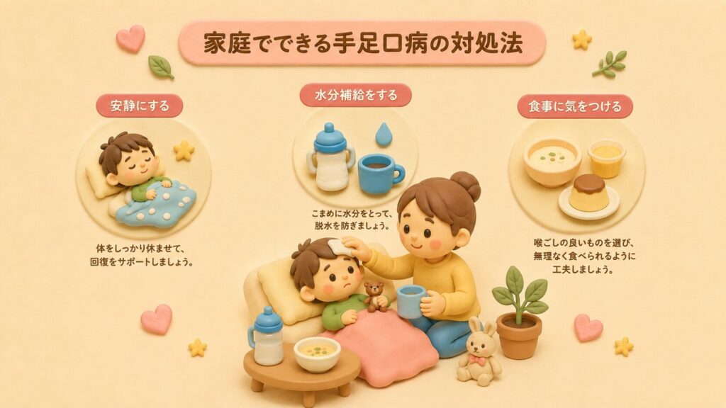 家庭で出来る手足口病の対処法